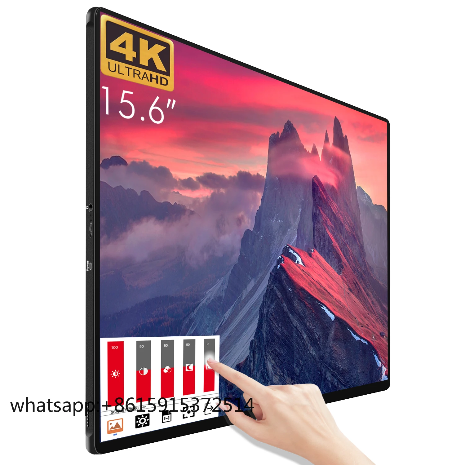 شاشة TLCRETE جديدة تصل بشاشة لمس واسعة للغاية محمولة بمنفذ USB من النوع c ps4 4k 15.6 بوصة مع قائمة Osd تعمل باللمس لأجهزة الكمبيوتر المحمول Ps5 ps4