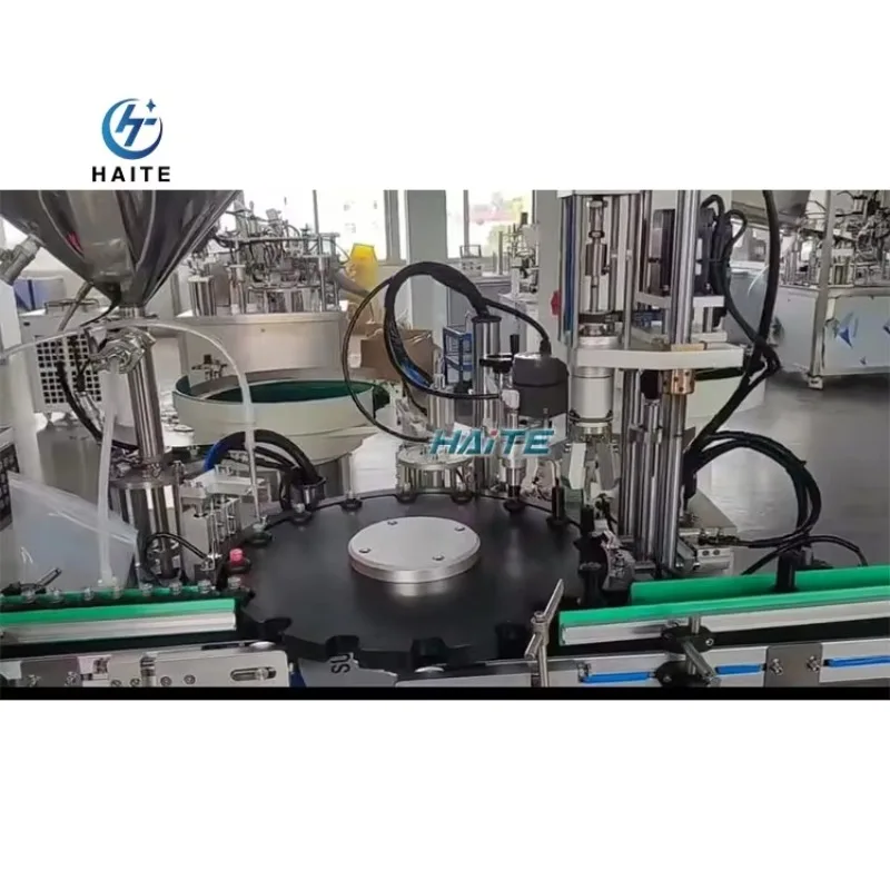 Automatic Monoblock Rotary Glass Plastic Alcohol Spray Bottle Lens Solution Cleaner Cosmetic Filling and Capping Machine