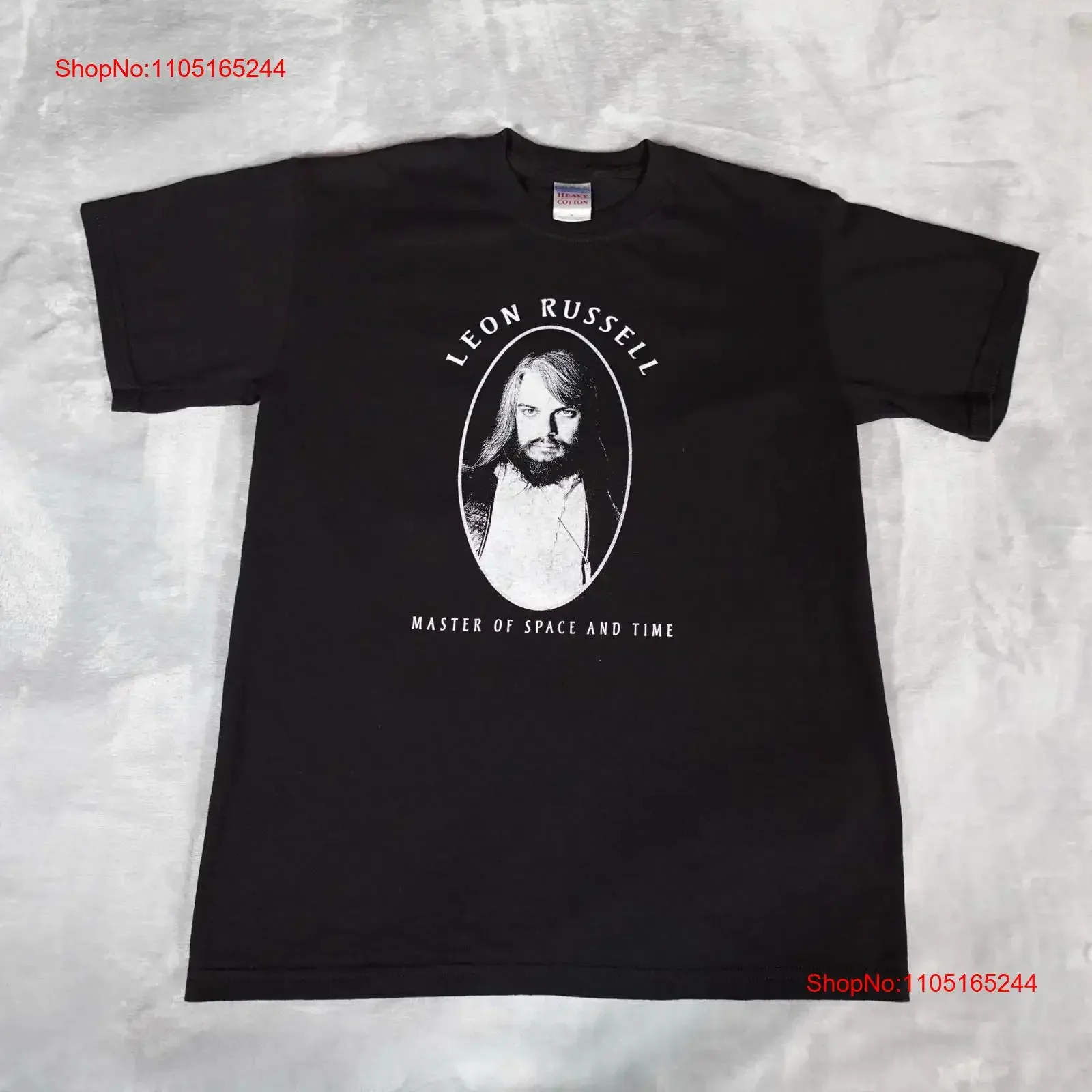 Vintage Leon Russell Master Of Space And Time T Shirt Mens M Black Y2K 2000s vintage Washed Stretched homme fashion Breathable