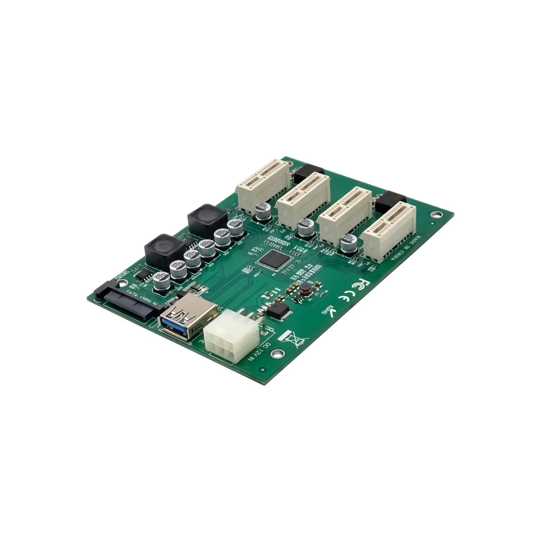 SUNWEIT NEW ASM1184e  PCIe 1X 1 to 4 PCI-E 1X Slot Expansion Riser Card for GPU in Stock