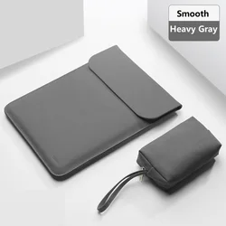 for CHUWI MiniBook X Laptop Bag Smooth Matte PU Leather Magnet Flip Sleeve Charger Pouch Foldable Mousepad Notebook Briefcase