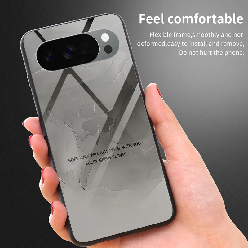 Twarde szkło hartowane na telefon Google Pixel 10 Pro XL Pixel 9, etui ochronne, wzór kwiatowy, tylna obudowa, fundas