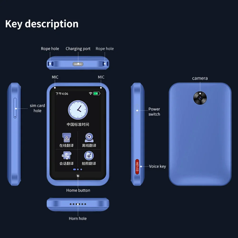 

19 Offline Translation Portable 4G Language Simultaneous Interpretation Translator Device with 138 Languages Voice Translating