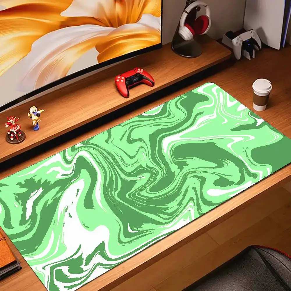 Gaming Mousepad XXL Large Keyboard The Table Speed Desk Mat Anime 800X300 Blue Mouse Mat Liquid Strata Art Mouse Pad Desk Mats
