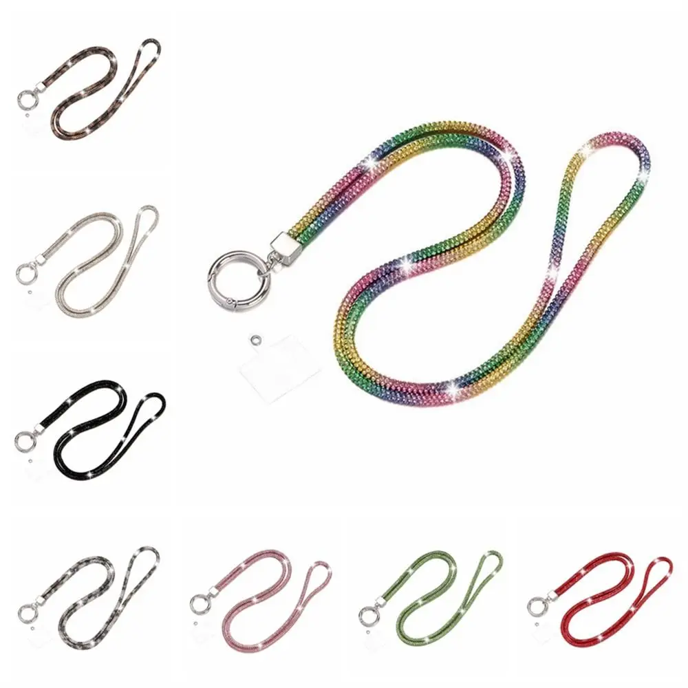 

Glitter Bright Rhinestone Phone Lanyard Bling Bling Rhinestone Diamond Phone Lanyard Hanging Cord Long Crystal Neck Strap
