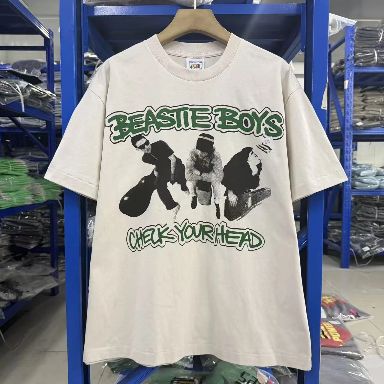 Vintage SAINT Cartoon Band Print T Shirt Men Women Best Quality Tee Tops T-Shirt