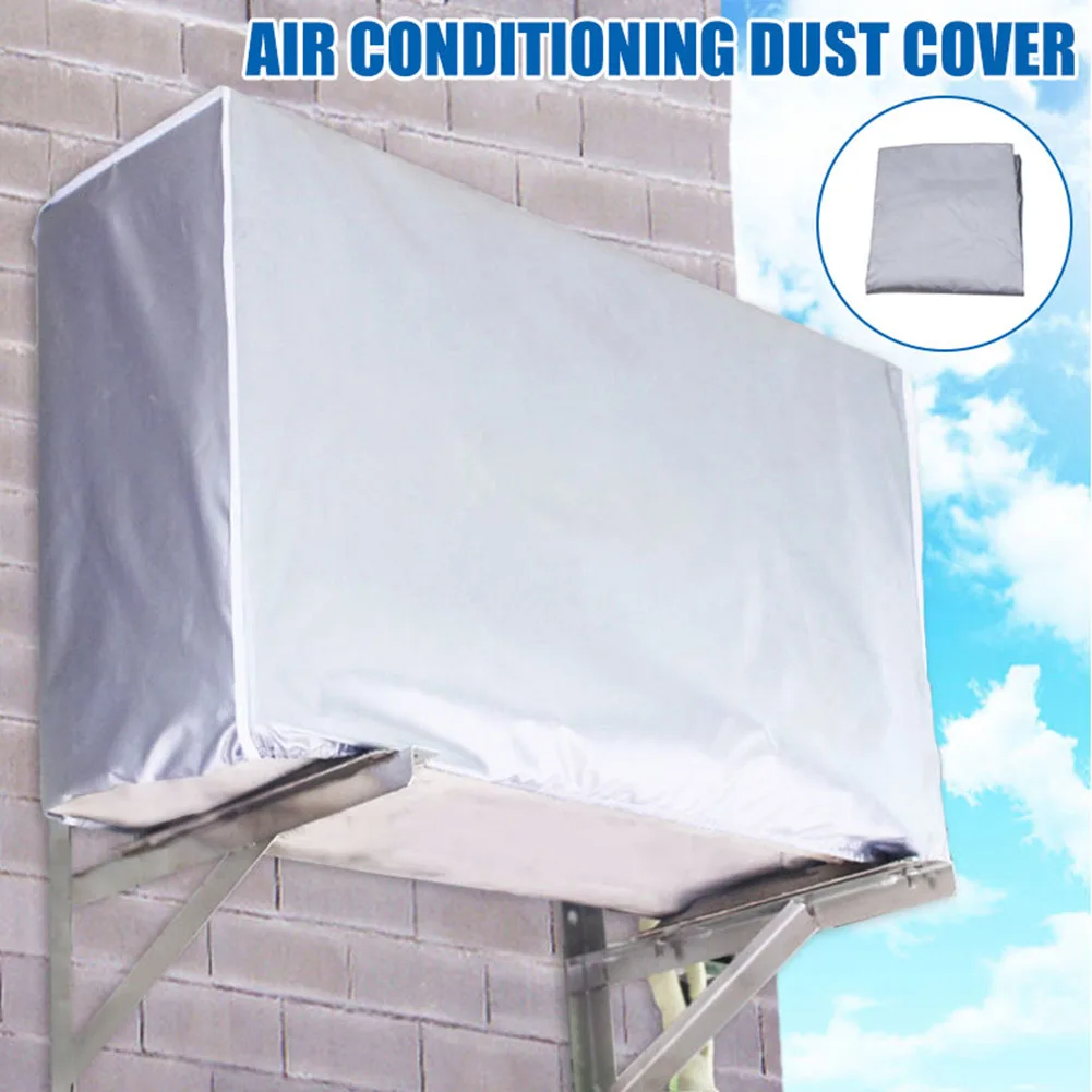 Sunscreen Cover Dust Cover Silver Air Conditioner Outdoor Polyester Sunscreen Dustproof Cover Outer Machine Cover Practical