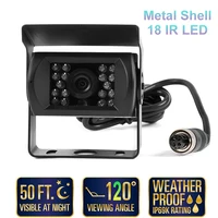 Cámaras de respaldo para vehículos de camiones y autobuses AHD 1080P de 4 pines, cámara de visión trasera gran angular de visión nocturna IR impermeable para autobús/RVS/remolque/furgoneta