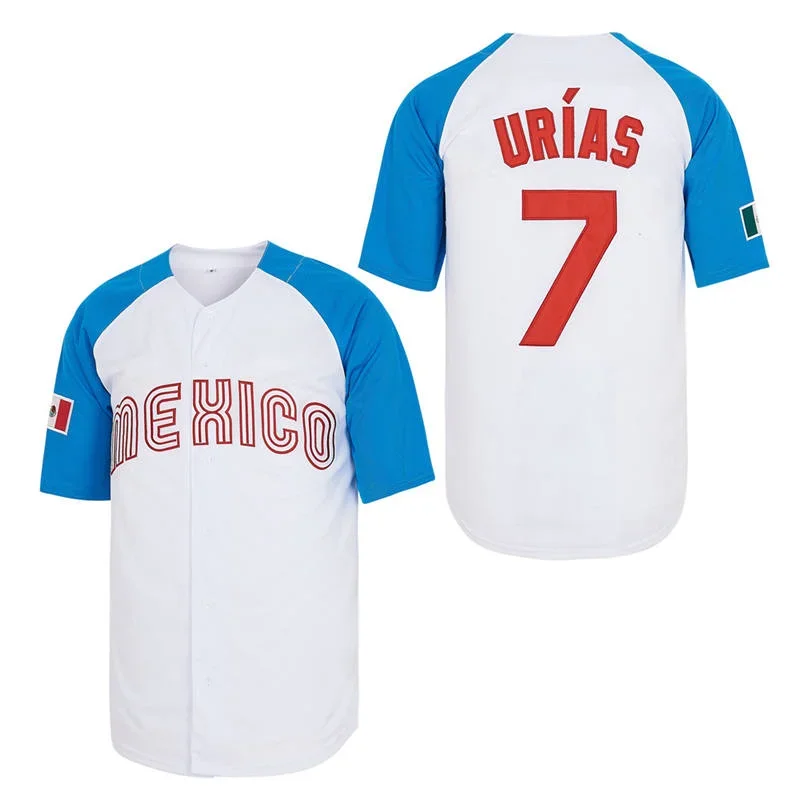 Mexico 7 Urias 34 56 AROZARENA jersey Baseball jerseys Sewing Embroidery Outdoor sportswear 2023 world Champion White Red