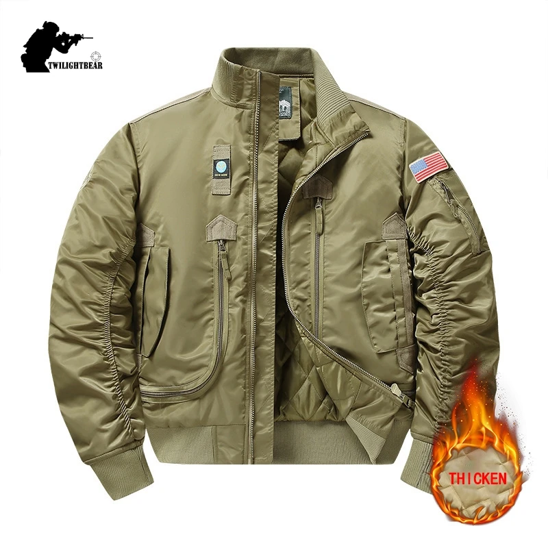 Chaqueta bomber MA1 invierno para hombre con relleno de algodón - imagen 2