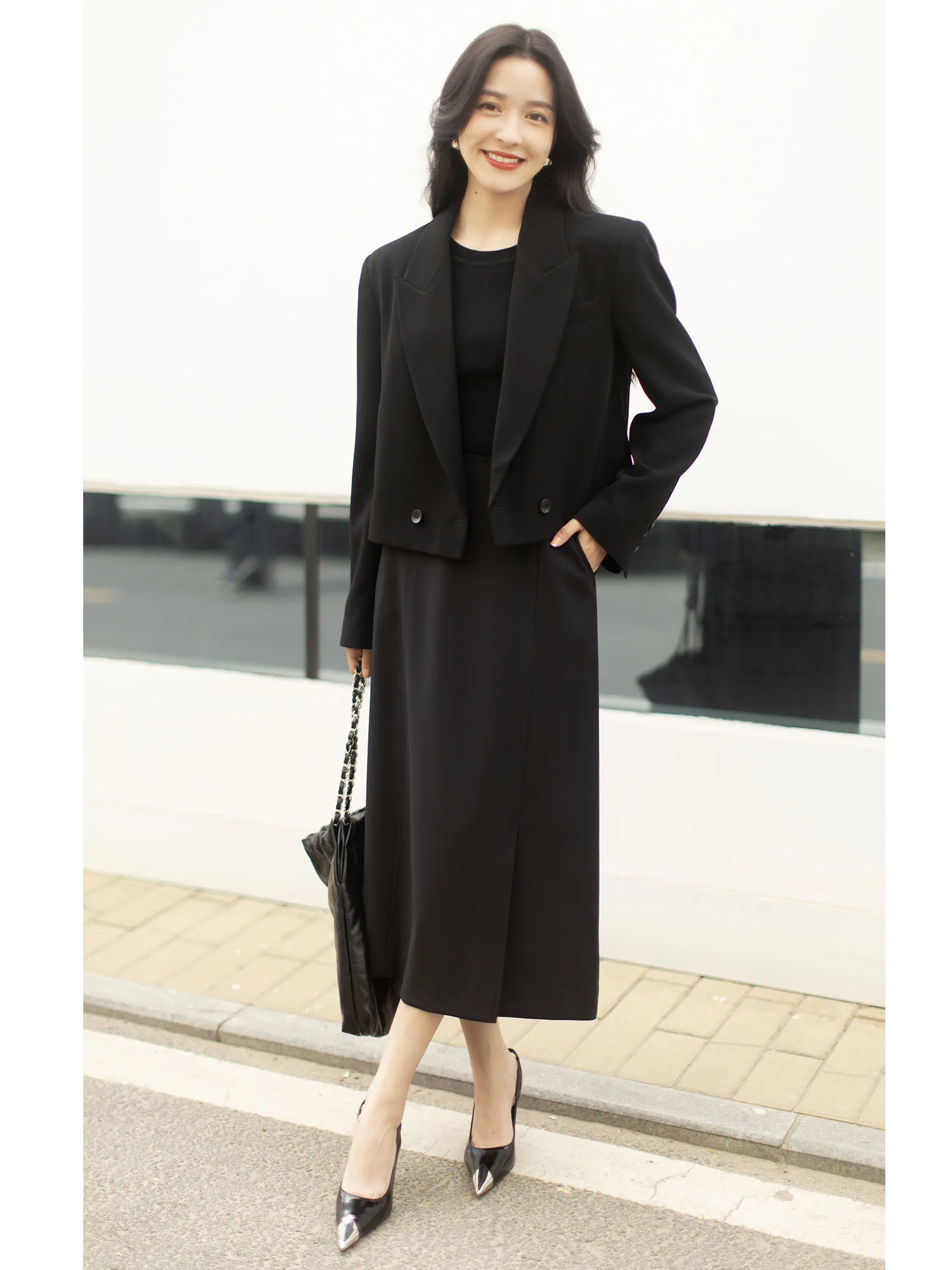 

Женский винтажный деловой пиджак из полиэстера с длинными рукавами, на пуговицах, легкий в уходе, для офиса и повседневной носки