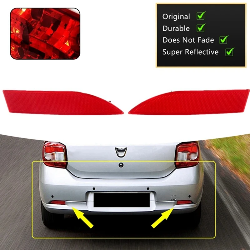 265659019R 265600427R Rear Bar Reflector Speedlight Anti-Tailgating Light Automotive For Renault Logan Sandero 2012-2016