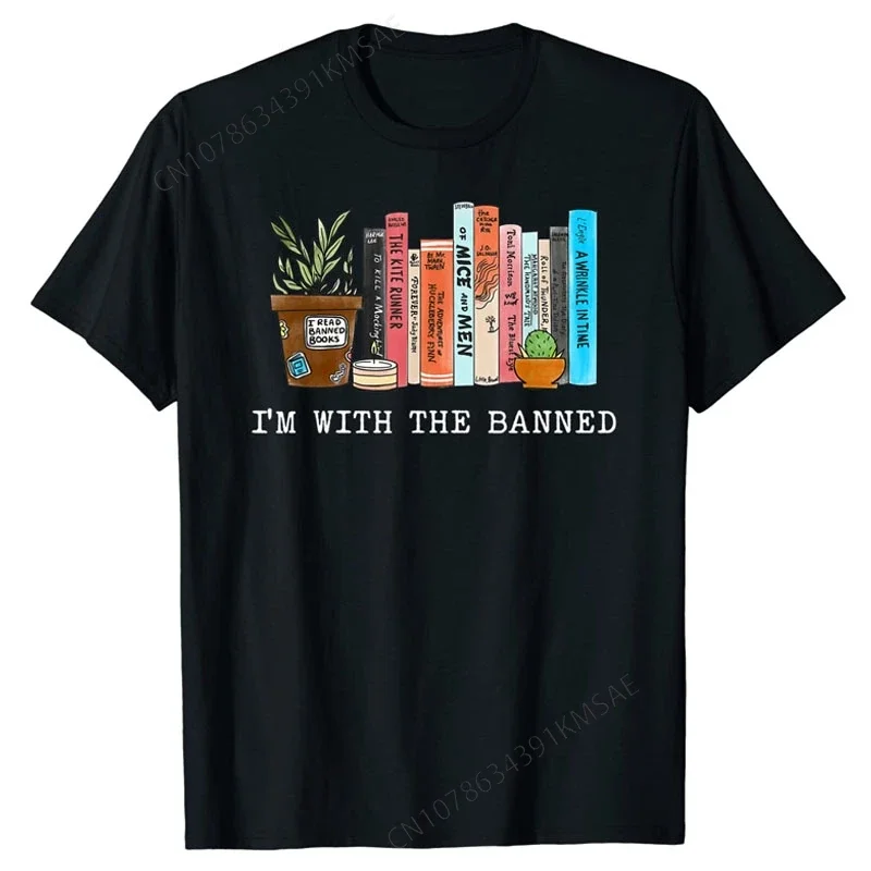 I'm with The Banned Cleaning I Read T-Shirt Lovers, Happd Reader Clothes, Bibliothécaire Graphic Tee, Y-Life Style Gifts