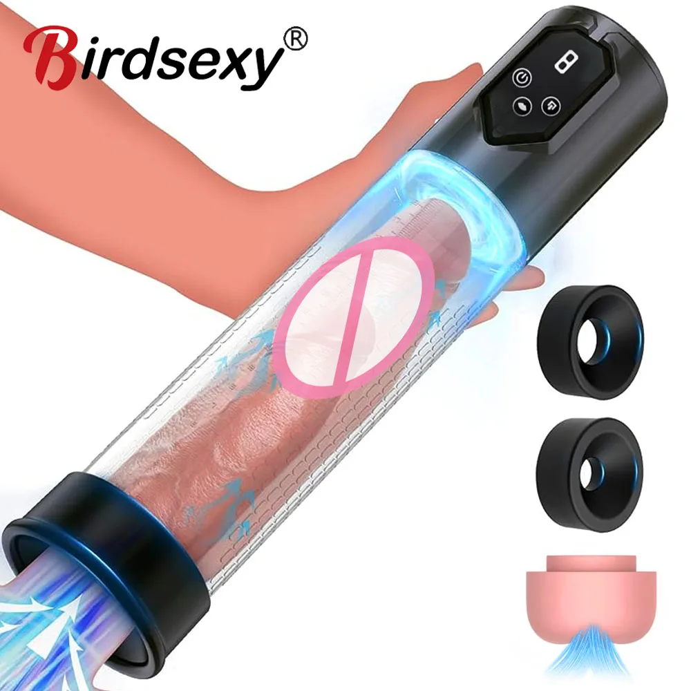 Automatic Electric Penis Pump Vacuum Pump with 9 Suction Levels Thicken Penis Enlargement Enhance Sex Toy Masturbators for Men