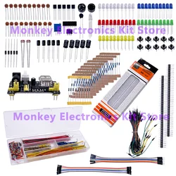 830-bread board resistance potentiometer jumper LED electronic kit is suitable for R3 compatible arduino Getting started kit