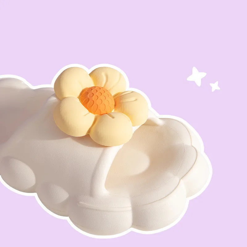 Cute Flower Slippers Women's 2023 Summer Korean Flowers Home Slipper EVA Soft Thick Soles EVA Sandals Flip Flops