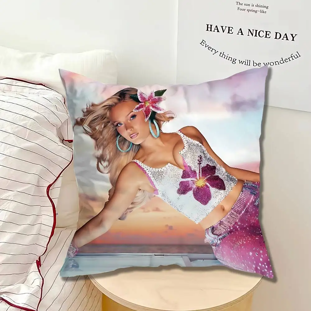 Z-Zara Larsson Midnight Sun Pillow cases Organic Linen Pillow Case Double-Sided Print Cushion Cover for Sofa Home Decor Gift