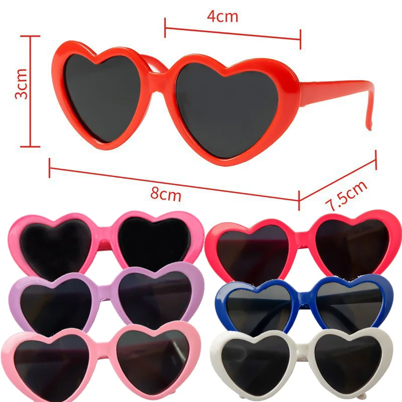 

Length 8cm Doll Glasses Accessory for Pet Dog/Plush Cotton Doll Sunglasses Dress Up Kits Christmas Gifts