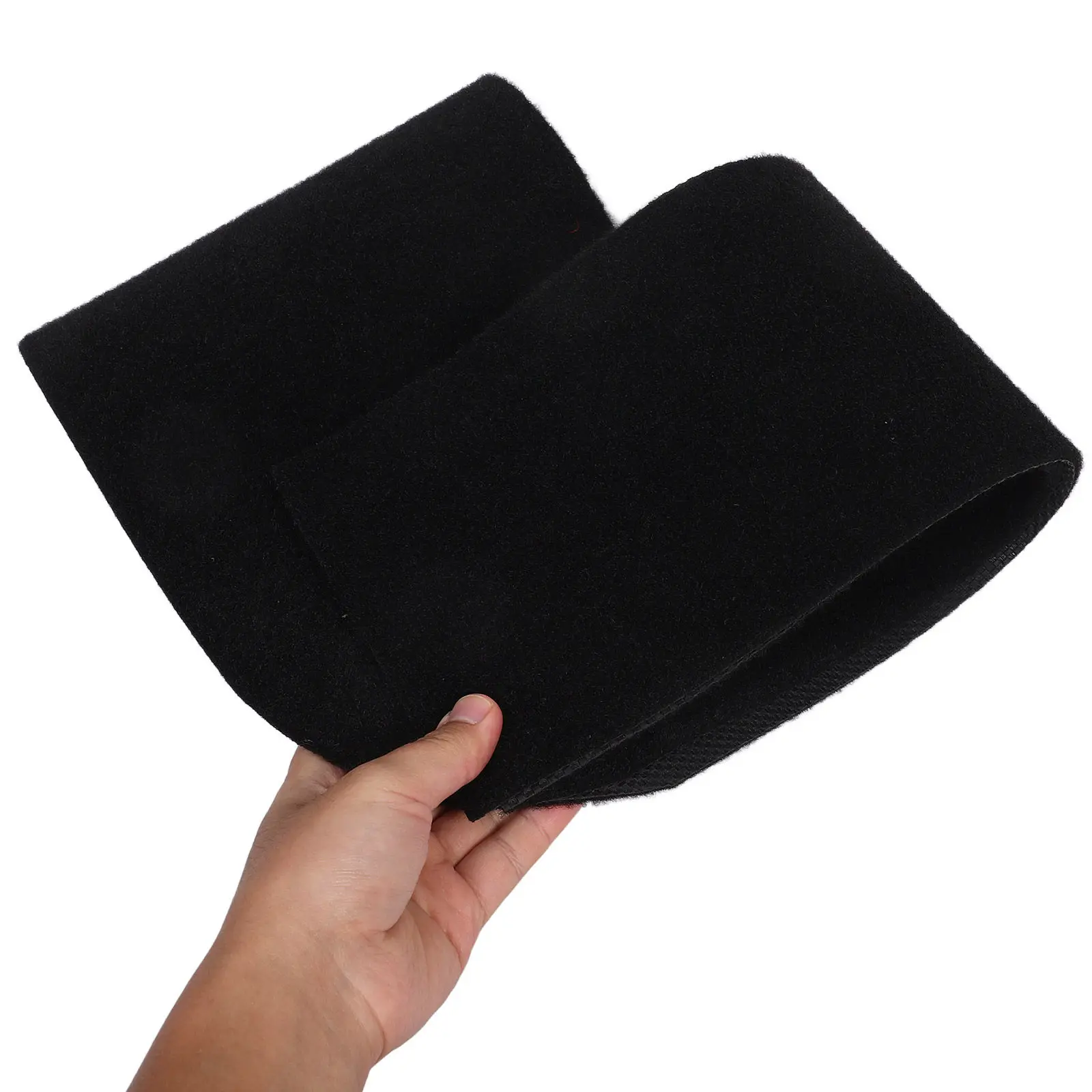 Black Absorbent Non-Slip U-Shaped Urinal Mat Soft Polyester Toilet Floor Protector Bathroom Splash Control Pad