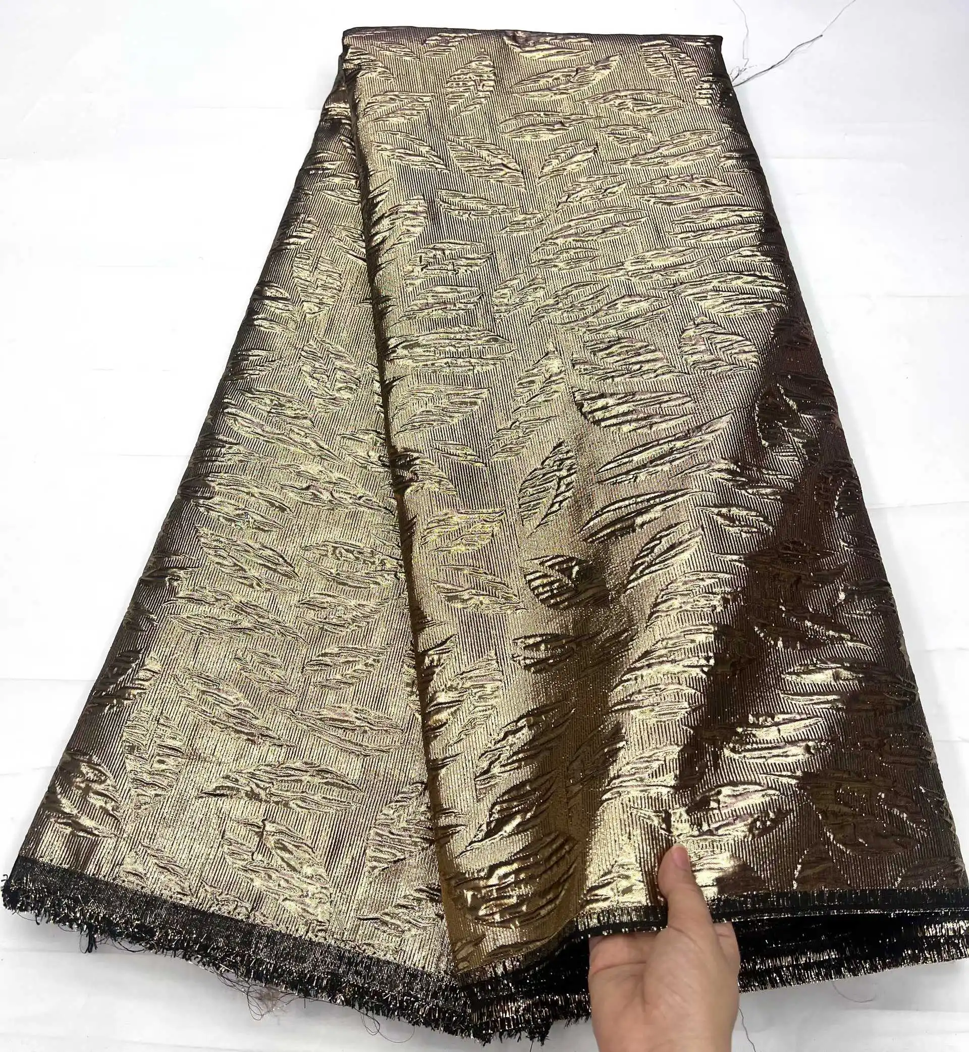 

New African Nigerian Tulle Lace Fabric Organza Embroidery High Quality Brocade Jacquard 5Yard for Par damask fabric