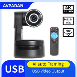MINI 4k ptz camera AI funtion auto framing focus USB webcam for computer live streaming