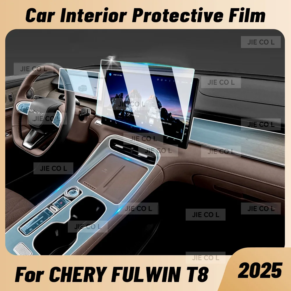 

Anti-scratch Car Interior Center Console Media Dashboard Navigation TPU Protector Film For CHERY FULWIN T8 2025 Sticker