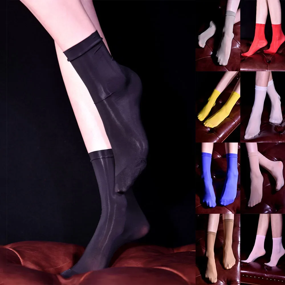 Accessories Daily Socks Women Stockings Nylon Oil Shiny Summer Transparent 1 Pair Ultra-thin Elastic See Through