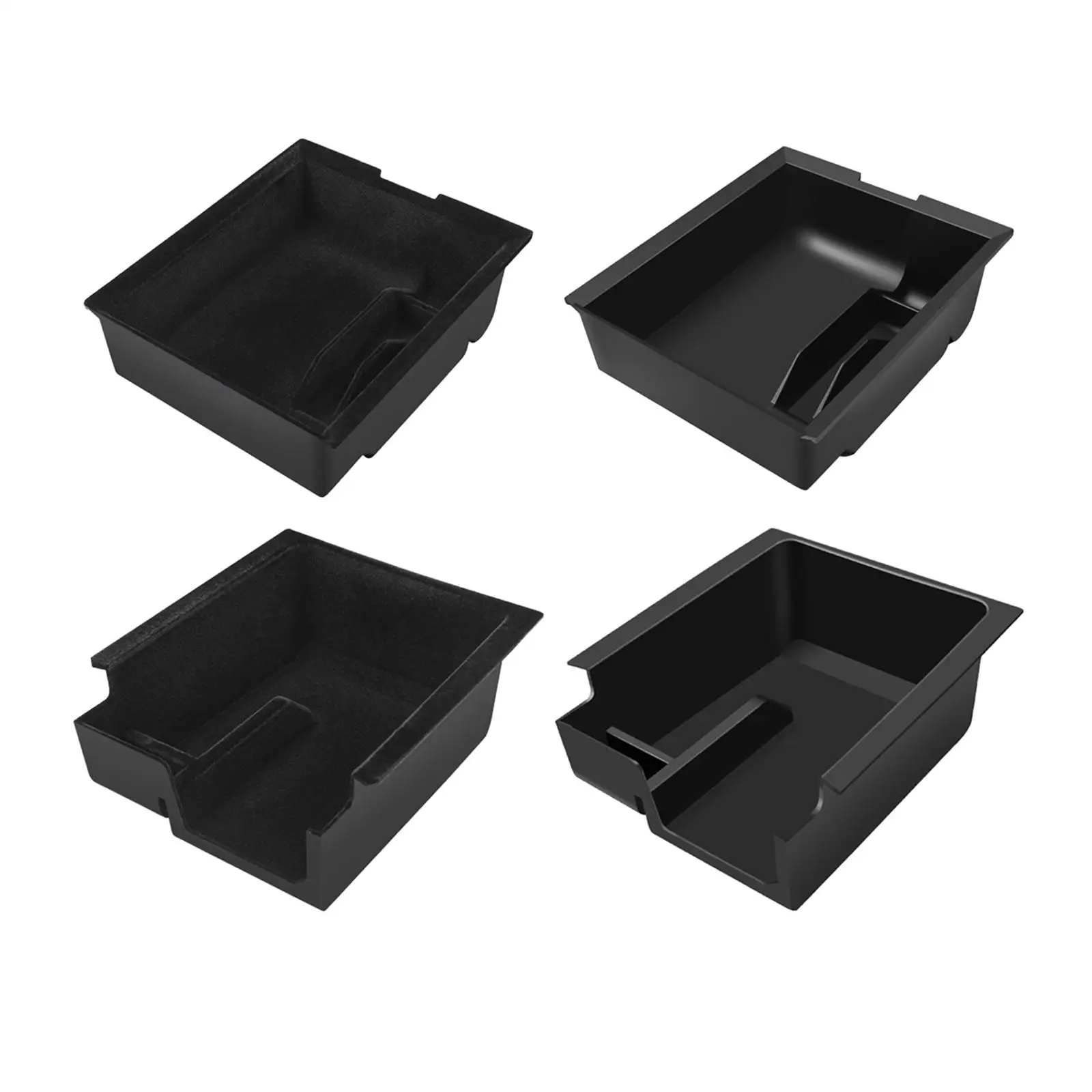 Car Center Organizer Tray Black Drawer Storage Box Hidden Cubby for Model 3 Y Accessory High Quality