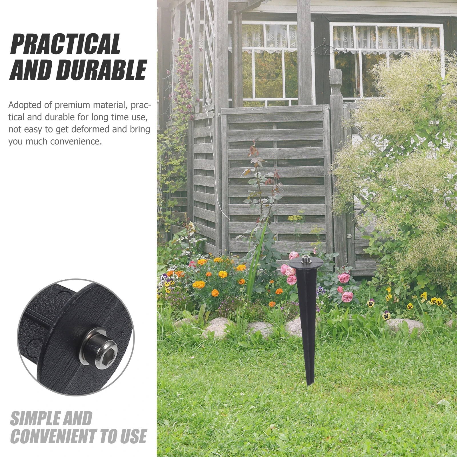 

6Pcs 160Mm Solar Light Stakes Replacement Plastic Ground Spikes Landscape Lighting Accessories Weather Resistant Lamp Holder