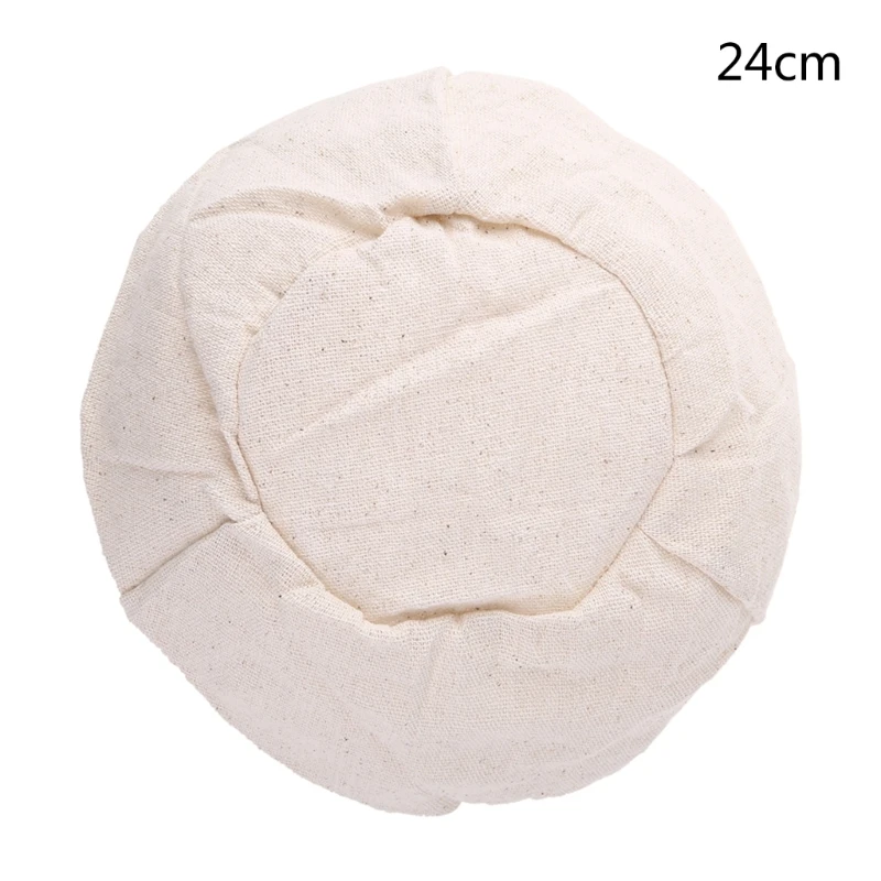 

Round Bread Proofing Basket Cloth Liner Rattan Baking Dough Basket Cover Natural Rattan Banneton Proofing Cloth 2 Drop ship