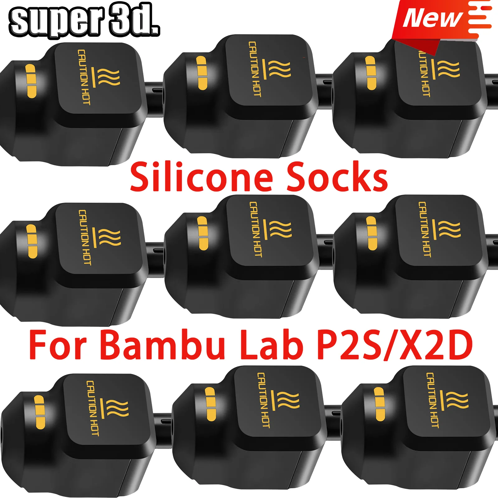 For Bambu Lab P2S Nozzle Silicone Sock A1 Hot End Protective Cover Tested & Approved Sleeve Bambulab P2S Hotend X2D Accesories