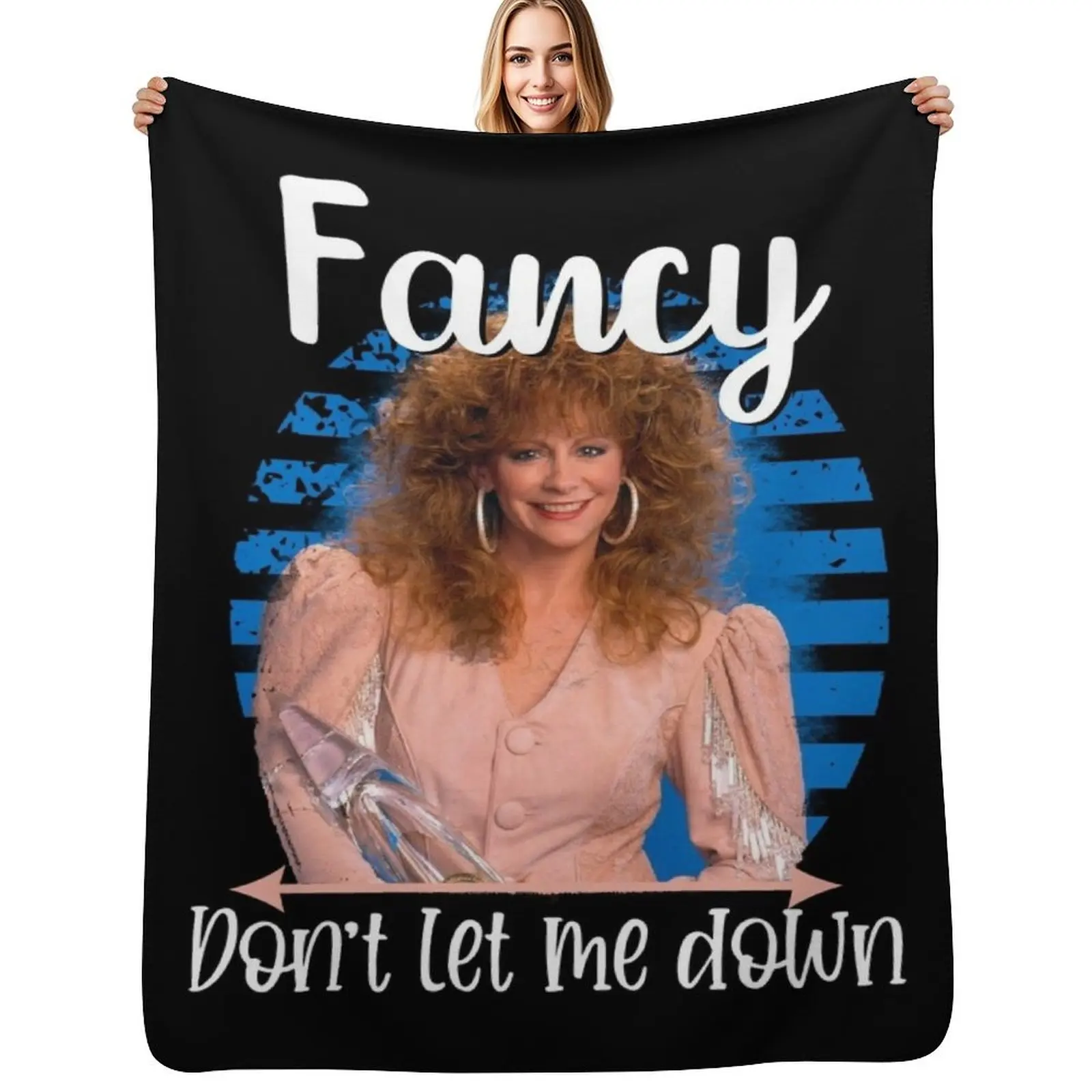 

fancy funny Reba cute country music Hair Reba mcentire Throw Blanket Easy Care Comfortable Blanket for Couch