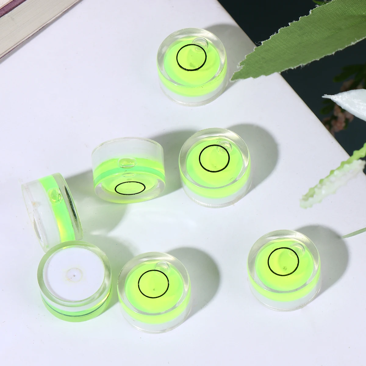 10pcs 18X9Mm Circular Bubble Clear Acrylic High Precision For Picture Frame Cross-Stitch Mural Hanging Tool Universal Level