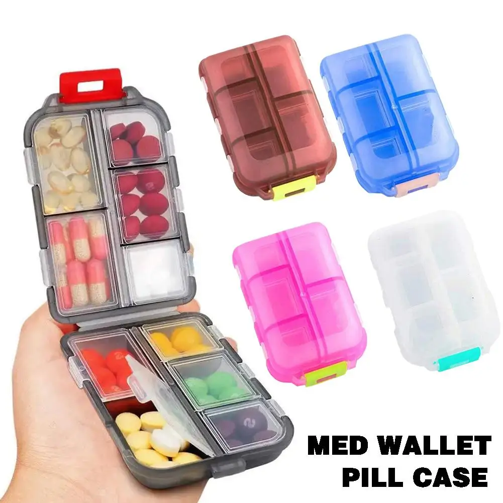 10 Grids Pills Container Storage Tablets Vitamins Medicine Case Pocket Organizer Organizer Travel Pill Boxes Medicine Oils Q2N8