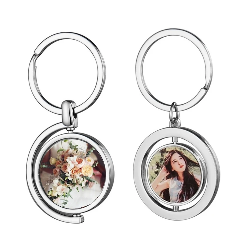 Sublimation Blank Keychain with Metal for Key Ring Heat Transfer Keychain for Gi