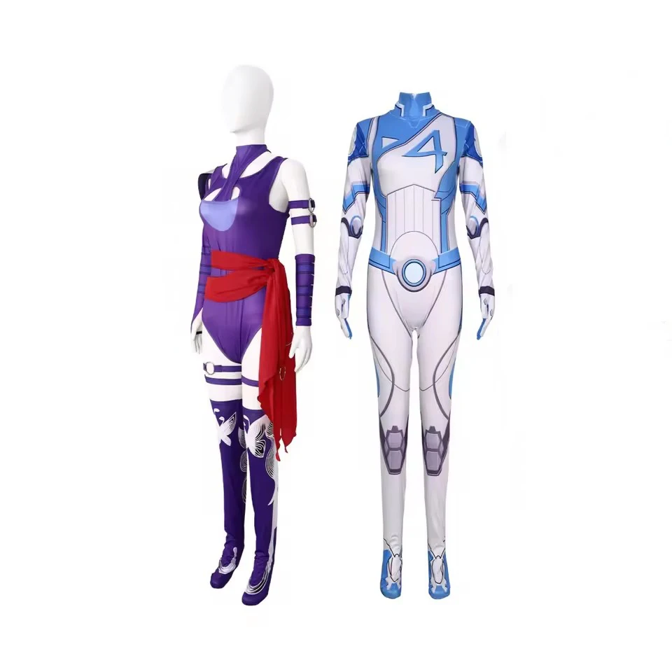 Susan Storm/Reed Richards Cosplay Bodysuit Movie Rivals Fantastic Cos Fourth Costume Psylocke Outfits Halloween Carnival Suit