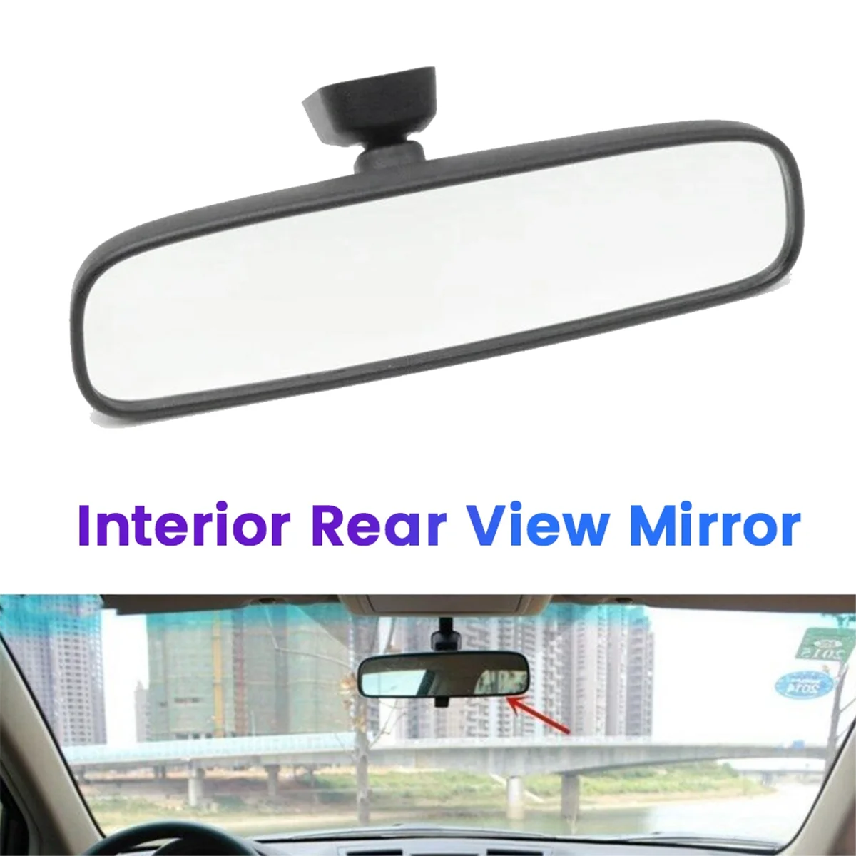 87810-60191 Car Interior Rear View Mirror for Toyota Prado LC120 LC150 02-17 / 4Runner 04-19 /Highlander