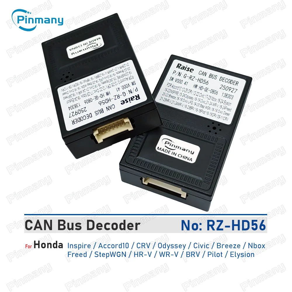 Car Radio CAN Bus Decoder RAISE HD56 for Honda ﻿Inspire CRV Odyssey Civic Breeze Nbox Freed StepWGN HR-V WR-V BRV Pilot Elysion
