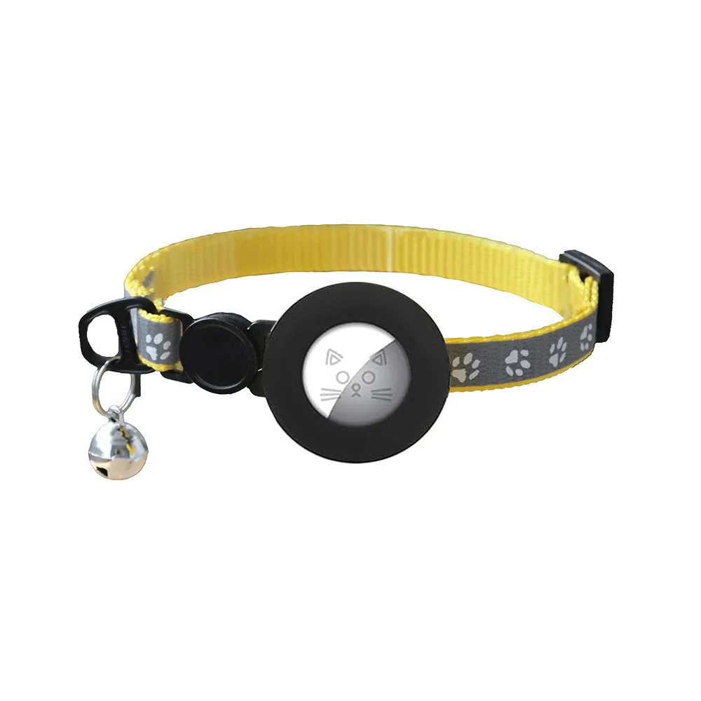 Eayburst Katzenhalsband für Apple Airtag-Hülle mit Glocke, verstellbare Sicherheitsschnalle, reflektierendes GPS-Halsband für Kätzchen, Welpen, 7–12 Zoll – Detail 7