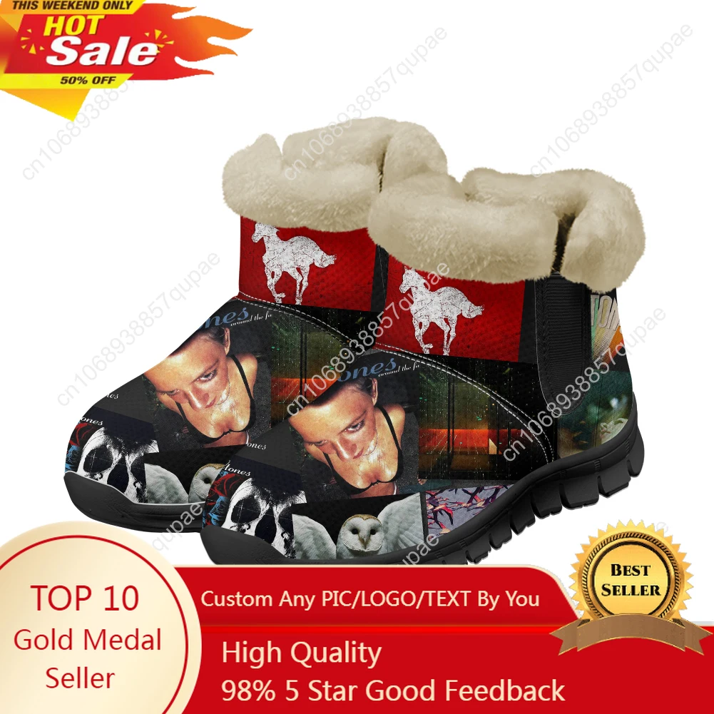 

Deftones Metal Rock band Snow Boots Mens Womens Teenager Shoes Keep Warm Casual Lightweight Sports Custom Sneakers