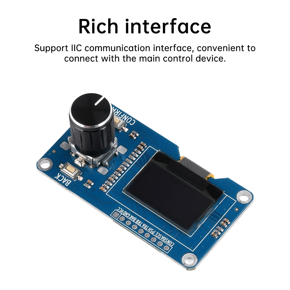 0,96/1,3-дюймовый OLED-экран в сочетании с модулем поворотного энкодера EC11, интерфейс IIC, белые слова