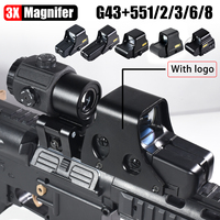 Eo**ch 558 G43 3X Magnifier Tactical Combo Sight 551 552 553 Holographic Red Dot Sight Airsfot Hunting Rifle Scope W/20mm Rail