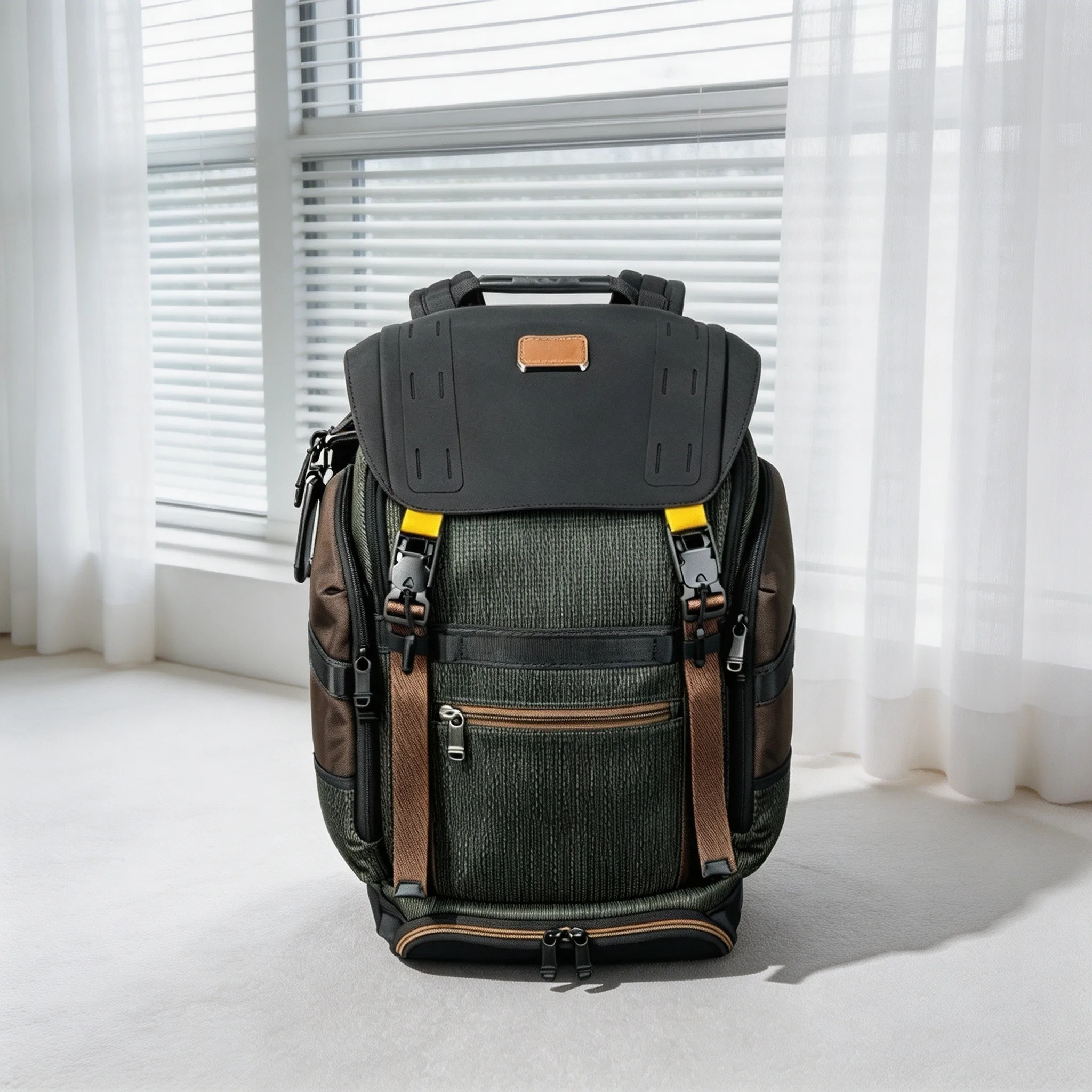 New Ballistic Nylon Large‑Capacity Backpack for Men, Stylish Business Travel Daypack for Everyday Carry