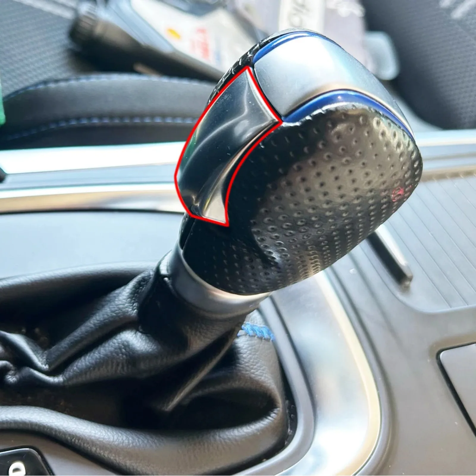 328650419R Automatic Gear Shift Handball Knob Button For Renault Kadjar 2016 2017 - 2021 Gear stick Repair Chrome Interior Latch 6