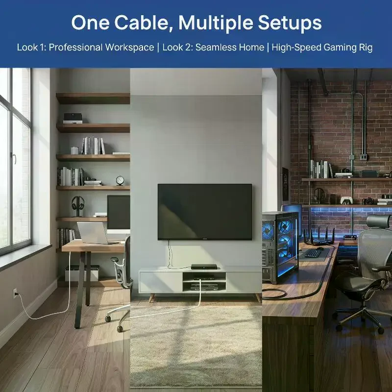 0.5M 1M 2M  5M Cat6 Flat Ethernet Cable RJ45 LAN Cord Fast Stable Signal for Computer Router Office Network