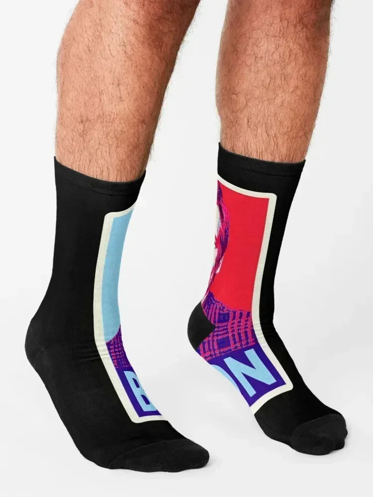 Kevin Bacon Fans Tribute in Shepard Fairey HOPE Poster Style Socks luxe cute Sports hockey Girl'S Socks Men's