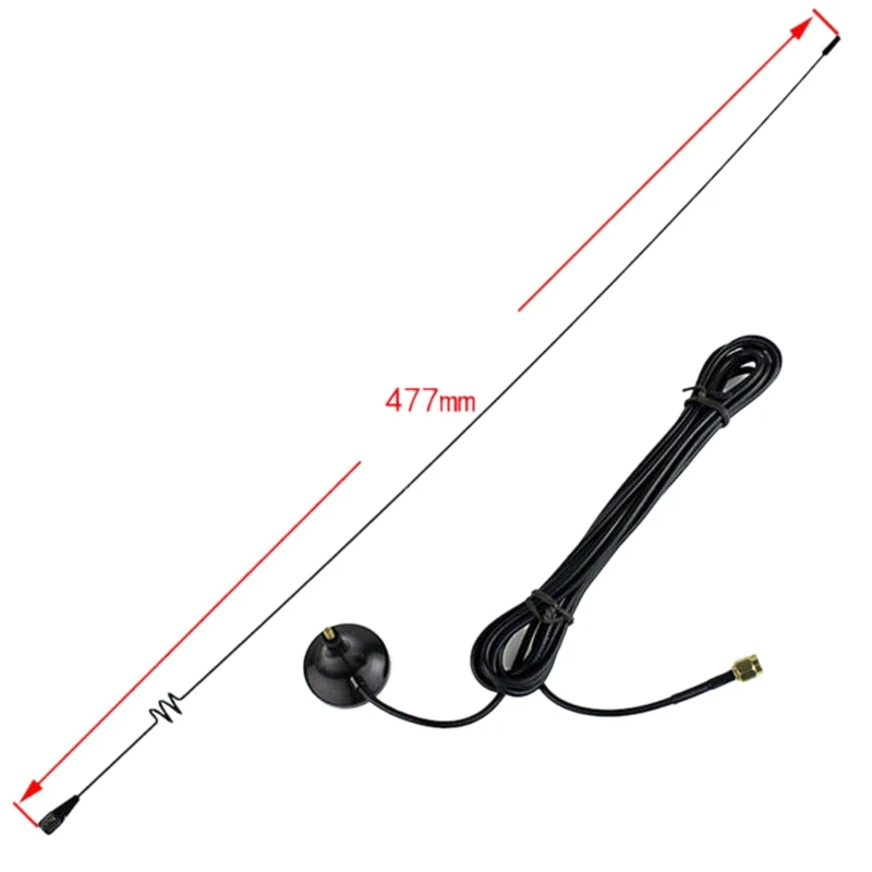 2X UT-108UV SMA-M 144/430MHz Dual Band Magnet Antenna for Baofeng Radios