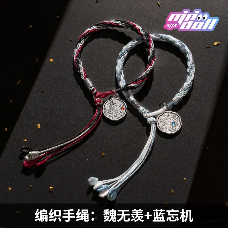 Anime Mo Dao To Shi Cosplay Wei Wuxian Lan Wangji Oficjalna modna wykwintna bransoletka Lucky Hand Rope Biżuteria dla par Prezenty