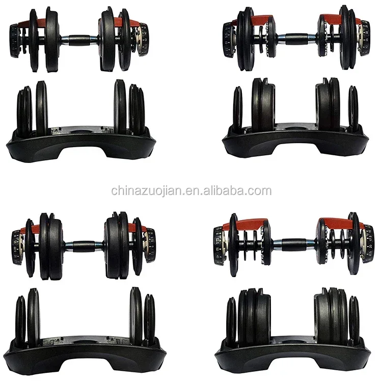 24kg Adjustable Dumbbell 5 To 52.5lb Home Gym Dumbbell Muscle Workout Selective Weight Lifting Dumbbell