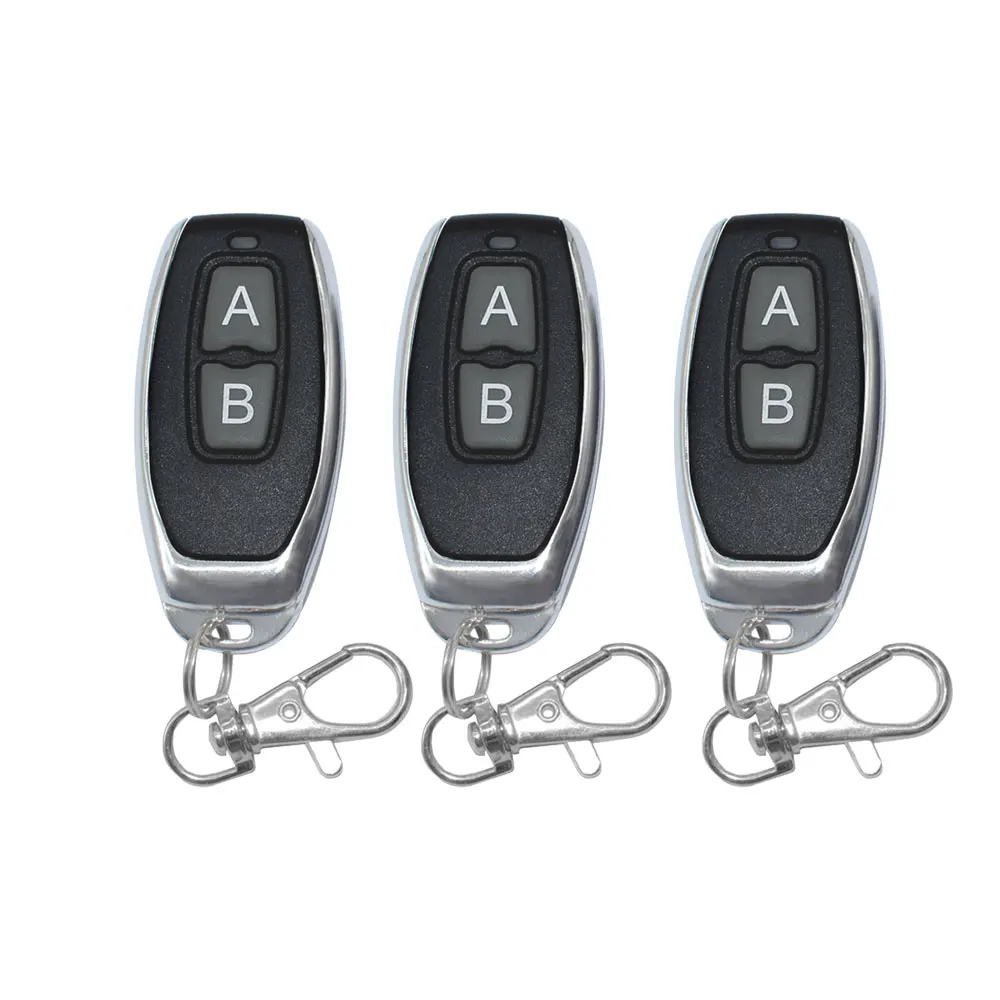 

3pcs Fob Hand Transmitter Garage Door Remote Control 2 Buttons 433MHz 433.92 MHz Clone Fixed Code 433 Gate Key